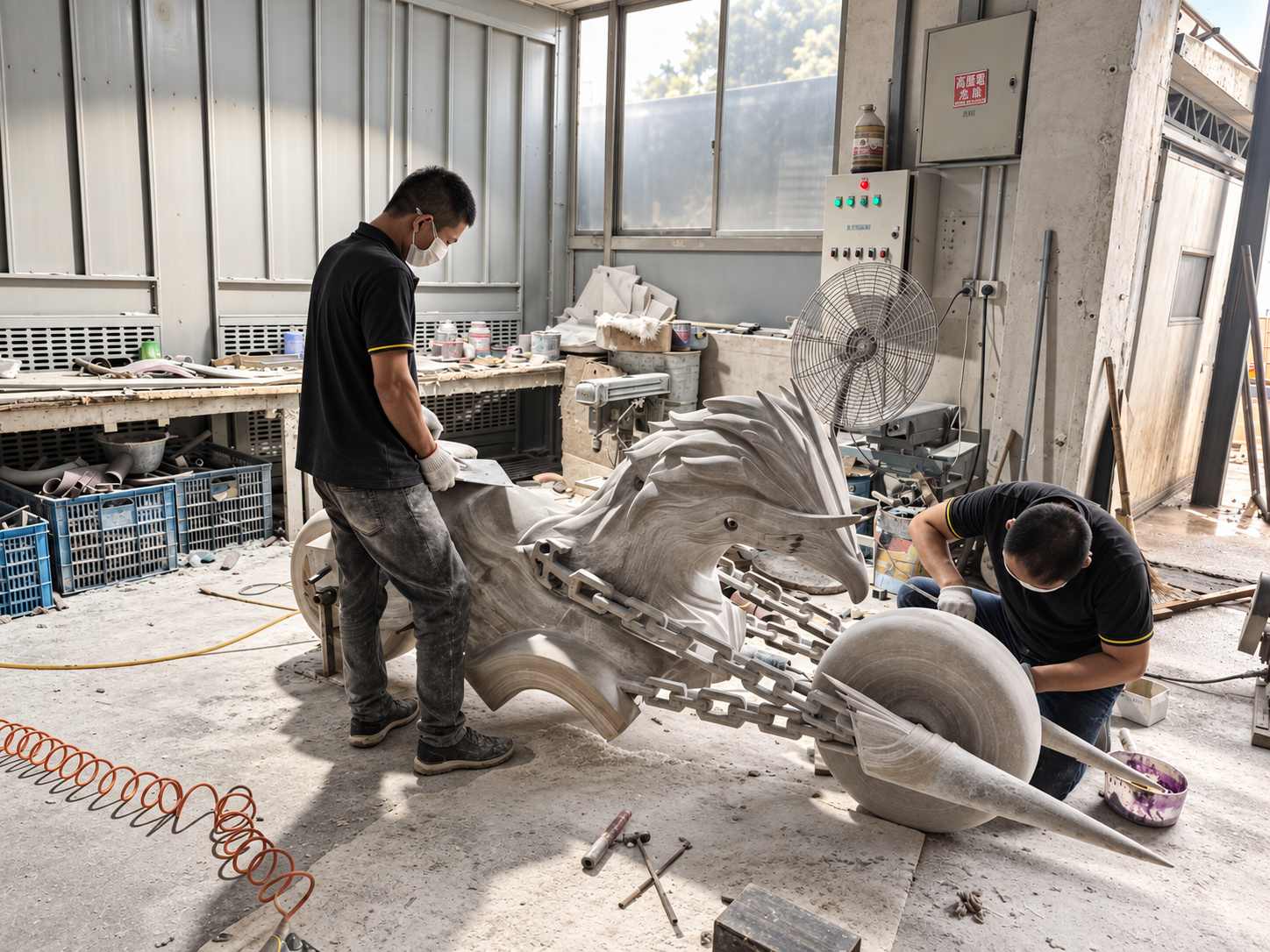 Futuristic Motorcycle Display — fabrication 01